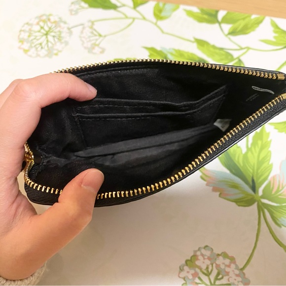 NWOT Coach canvas wristlet pouch wallet with Star Print Pink Black $78 - Picture 4 of 4